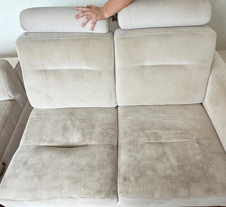 Sofá antes da limpeza